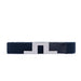 J.Lindeberg Braided Bridge 35 Golf Belt in navy showing bridge logo buckle