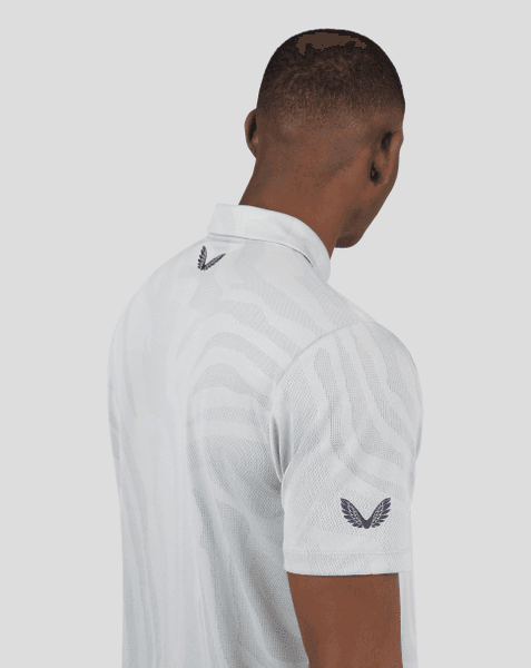 castore engineered golf polo shirt in grey