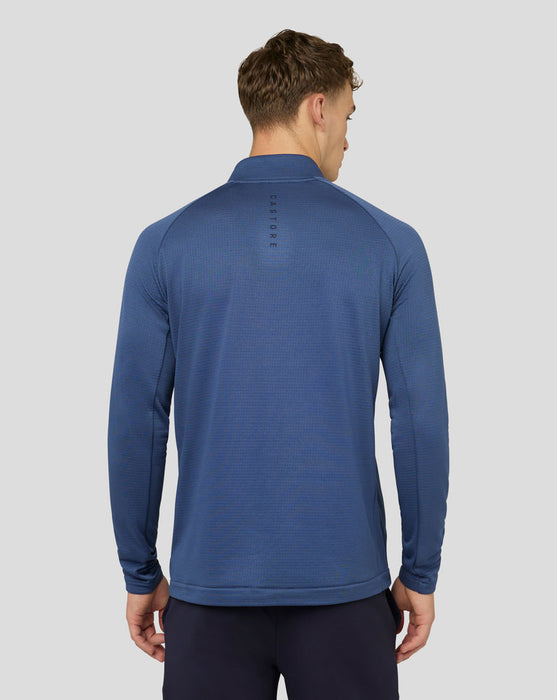 Castore Long Sleeve Soft Shell Tech 1/2 Zip Golf Midlayer Colour - Oceana Blue