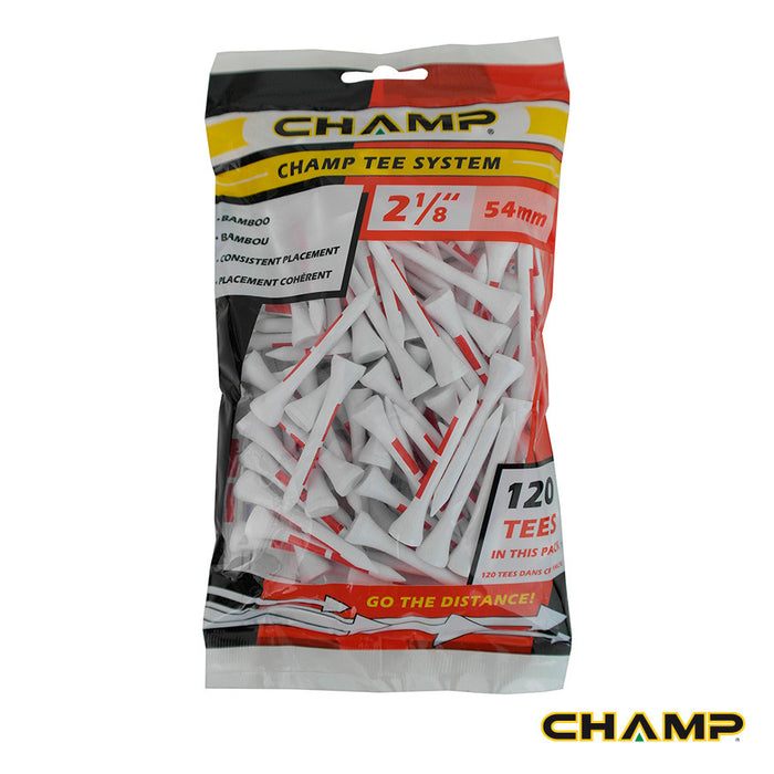Champ Bamboo Golf Tees Bulk Pack 54mm
