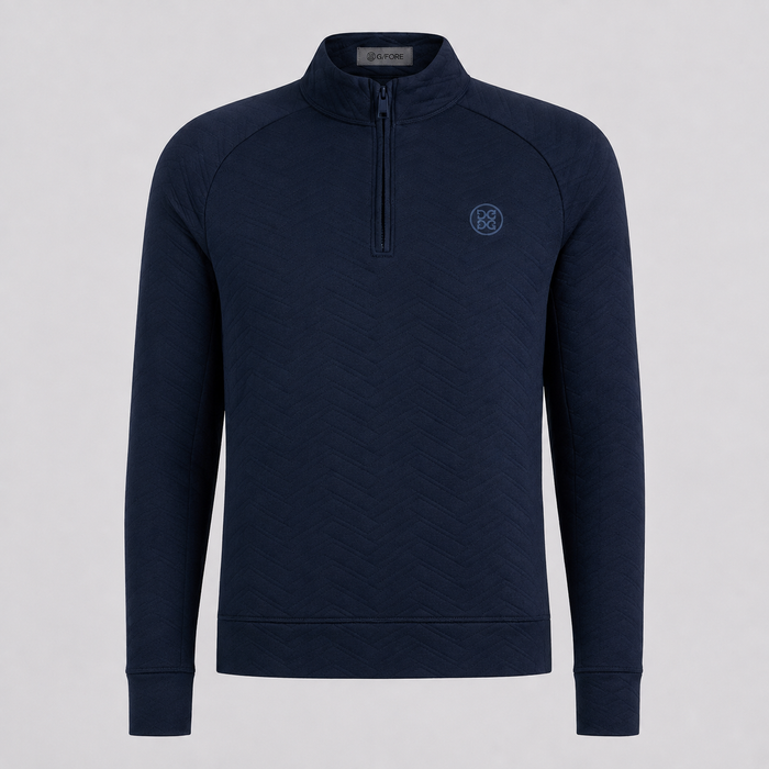 G/FORE Dunes Cotton Quilted 1/4 Zip Men's Golf Pullover