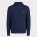 A navy blue G/FORE Pebble Quilted Men's Golf Hoodie with a small embroidered circular logo on the left chest, displayed on a clean white background.