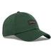 Titleist Birthplace of Golf Charleston hunter green merino wool cap with a brown leather logo patch, front view.