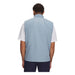 Back view of a light blue Under Armour Drive Pro insulated golf gilet with quilted shoulder detailing.