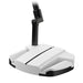 PING Scottsdale TEC Ally Blue H putter, showing the white mallet head, black shaft, and alignment line from above.