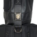 Titleist LINKSLEGEND Carry Golf Bag in black, close up of custom metal plate