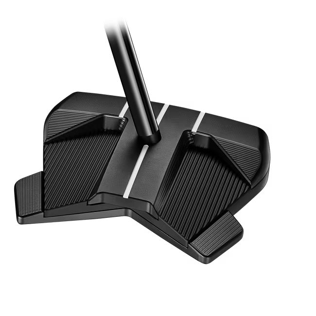 Scotty Cameron Phantom 11R OC Spec III putter, black mallet head with white alignment lines, rear view.
