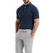 FootJoy Jacquard Dot Golf Polo Shirt - Navy/White