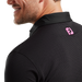 FootJoy Jacquard Dot Golf Polo Shirt - Black/Pink