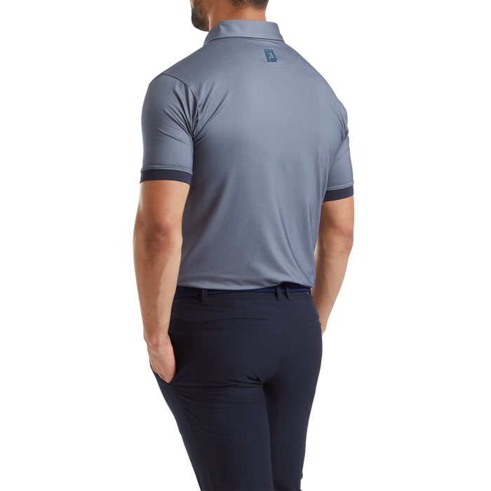 FootJoy Banded Birdseye Golf Polo Shirt - Navy