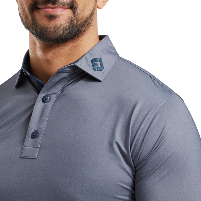 FootJoy Banded Birdseye Golf Polo Shirt - Navy