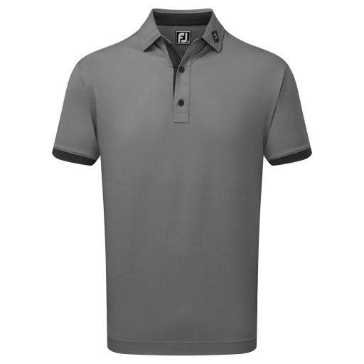 FootJoy Banded Birdseye Golf Polo Shirt - Black