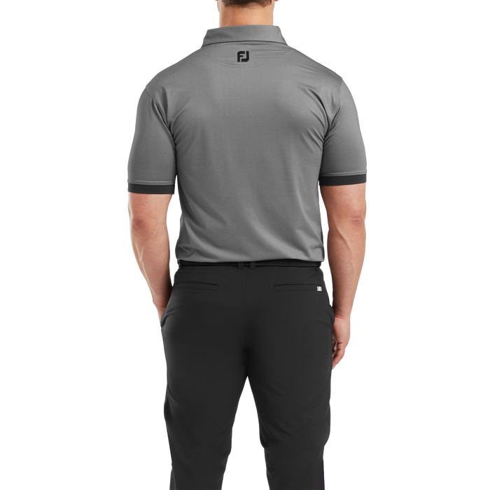 FootJoy Banded Birdseye Golf Polo Shirt - Black