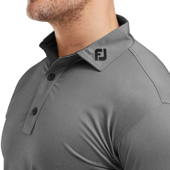 FootJoy Banded Birdseye Golf Polo Shirt - Black