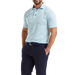 FootJoy Flying Wasp Print Lisle Golf Polo Shirt - White/Emerald/Navy