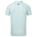 FootJoy Flying Wasp Print Lisle Golf Polo Shirt - White/Emerald/Navy