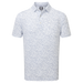 FootJoy Scottish Town Print Lisle Golf Polo Shirt - White/Navy