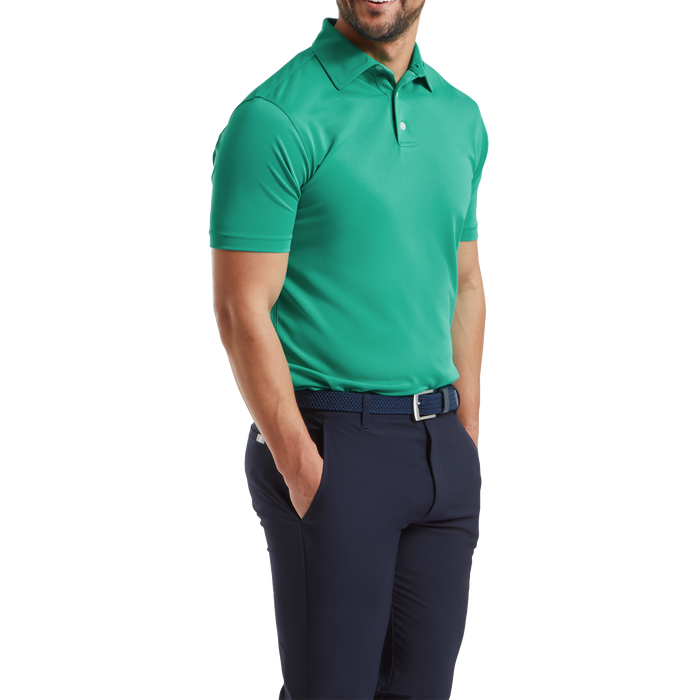 FootJoy Stretch Pique Solid Golf Shirt - Emerald Green