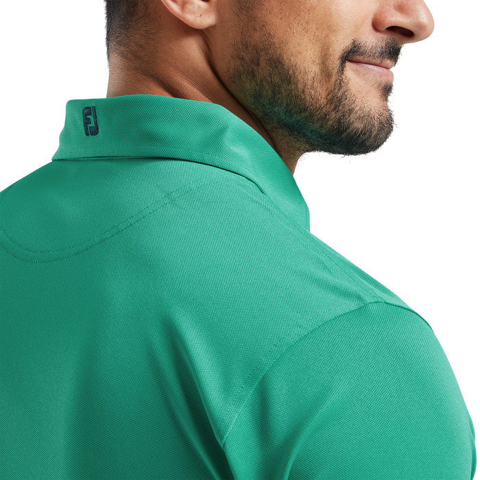 FootJoy Stretch Pique Solid Golf Shirt - Emerald Green