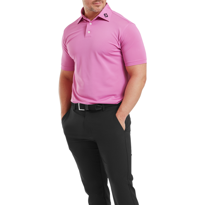 FootJoy Stretch Pique Solid Golf Shirt - Pink