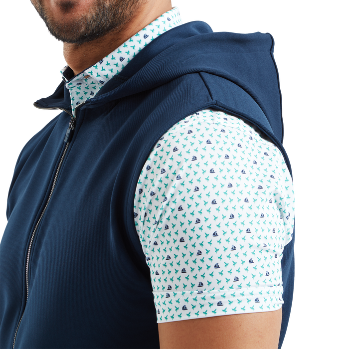 FootJoy Full Zip Hoodie Golf Vest - Navy