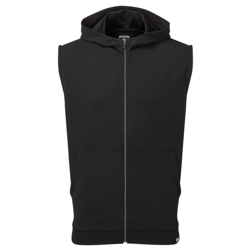 Black hoodie vest sale