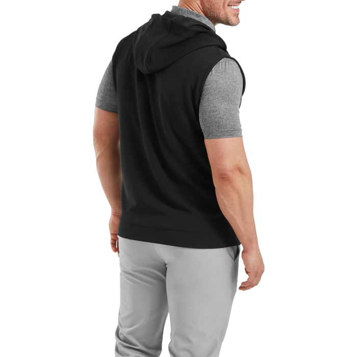 FootJoy Full Zip Hoodie Golf Vest Black Pin High Golf