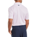 FootJoy Wiggle Print Lisle Golf Polo Shirt - White/Skyway/Pink Lemonade