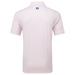 FootJoy Wiggle Print Lisle Golf Polo Shirt - White/Skyway/Pink Lemonade