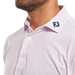 FootJoy Wiggle Print Lisle Golf Polo Shirt - White/Skyway/Pink Lemonade