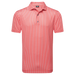 FootJoy Houndstooth Geo Lisle Golf Polo Shirt - Hibiscus Red