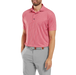 FootJoy Houndstooth Geo Lisle Golf Polo Shirt - Hibiscus Red