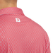 FootJoy Houndstooth Geo Lisle Golf Polo Shirt - Hibiscus Red