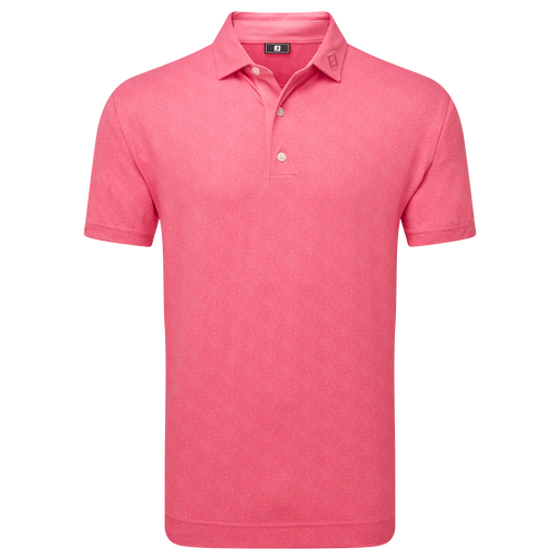 FootJoy Speckle Print Lisle Golf Polo Shirt - Pink Lemonade