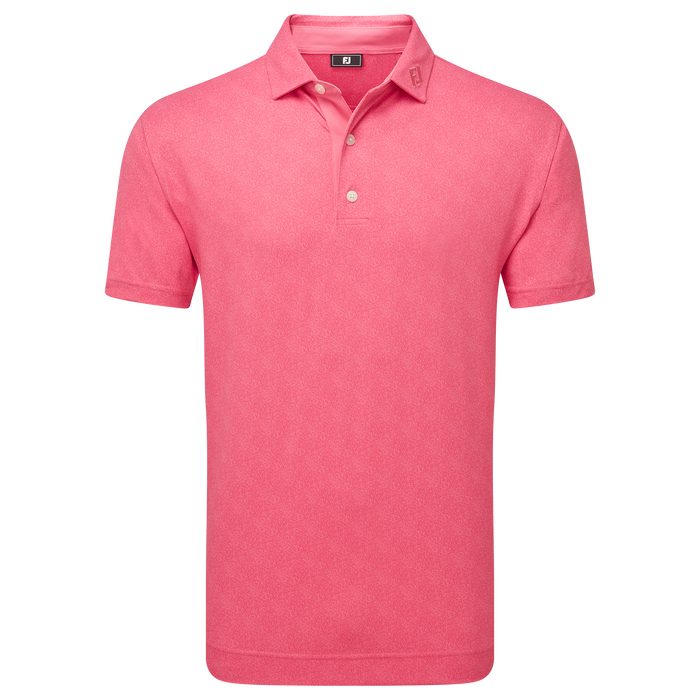 FootJoy Speckle Print Lisle Golf Polo Shirt - Pink Lemonade