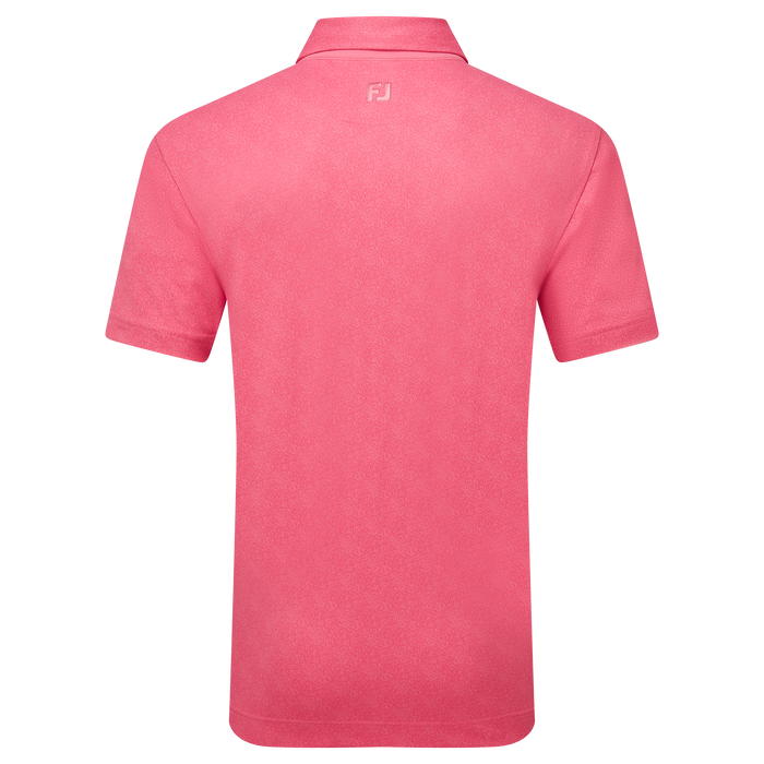 FootJoy Speckle Print Lisle Golf Polo Shirt - Pink Lemonade