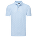 FootJoy Speckle Print Lisle Golf Polo Shirt - Blue Jay/White