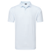 FootJoy Irongate Print Lisle Golf Polo Shirt - White with Skyway