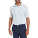 FootJoy Irongate Print Lisle Golf Polo Shirt - White with Skyway