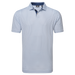 FootJoy Irongate Print Lisle Golf Polo Shirt - White/Navy