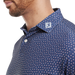 FootJoy Bounce Print Pique Golf Polo Shirt - Dark Denim