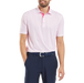 FootJoy Figure Print Lisle Golf Polo Shirt - White/Pink Lemonade