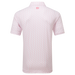 FootJoy Figure Print Lisle Golf Polo Shirt - White/Pink Lemonade