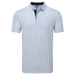 FootJoy Figure Print Lisle Golf Polo Shirt - White/Navy