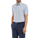 FootJoy Figure Print Lisle Golf Polo Shirt - White/Navy