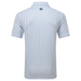 FootJoy Figure Print Lisle Golf Polo Shirt - White/Navy