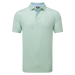 FootJoy Figure Print Lisle Golf Polo Shirt - Pistachio/Blue Jay