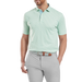 FootJoy Figure Print Lisle Golf Polo Shirt - Pistachio/Blue Jay