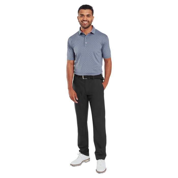 FootJoy Flower Bud Foulard Lisle Golf Polo Shirt - Flint