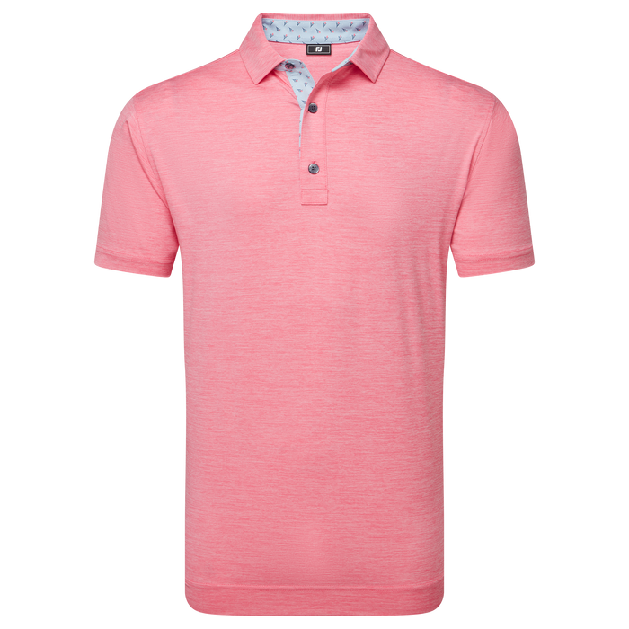 FootJoy Heather Lisle Golf Polo Shirt - Pink Lemonade